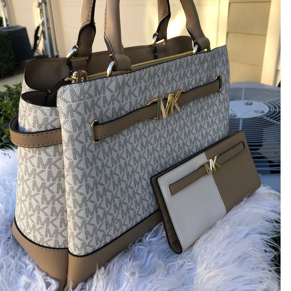 Michael Kors Reed Large Bag and Wallet Set Dust Bag Incl. - Picture 4 of 14